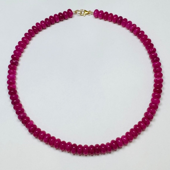 Theodosia Raspberry Angelite Candy Necklace - Picture 3 of 4